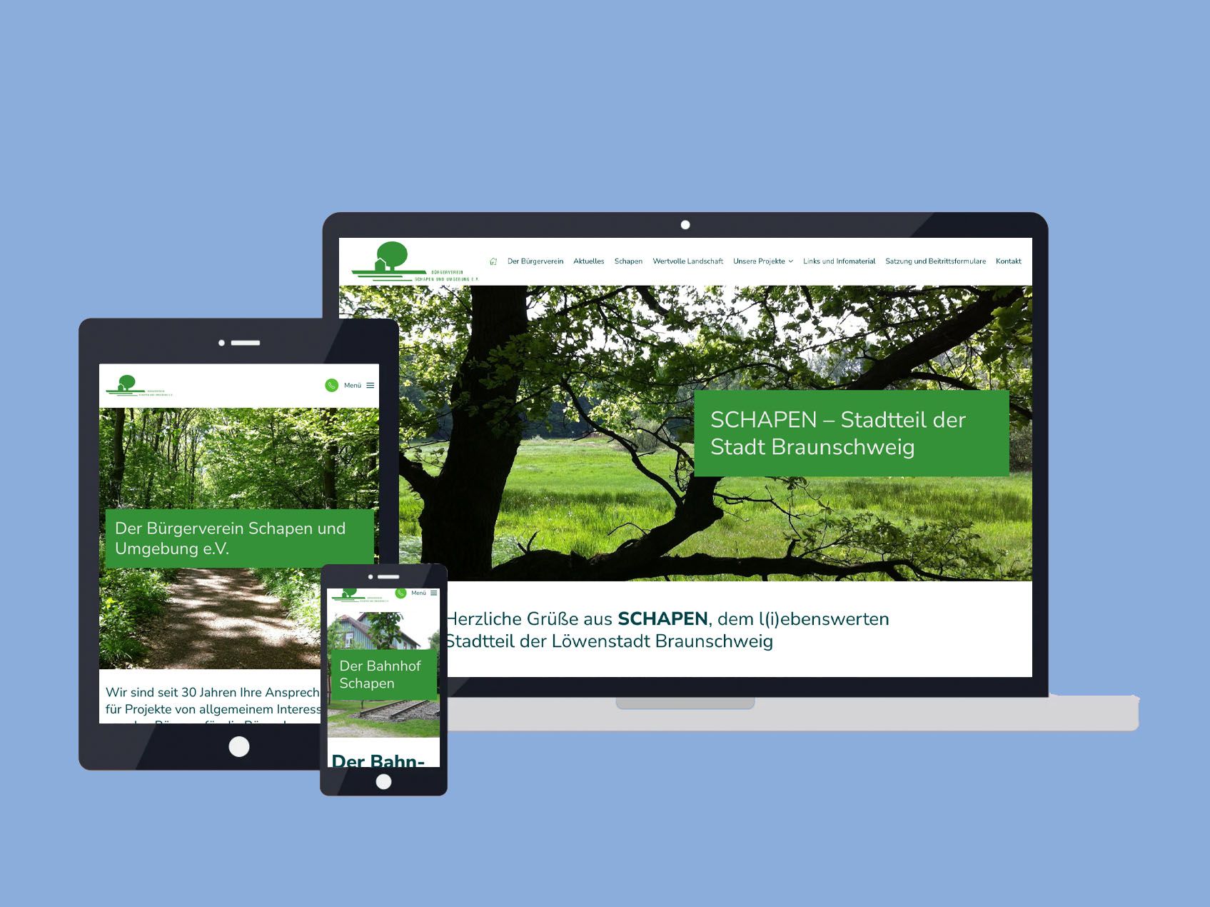 Webseite Bürgerverein Schapen